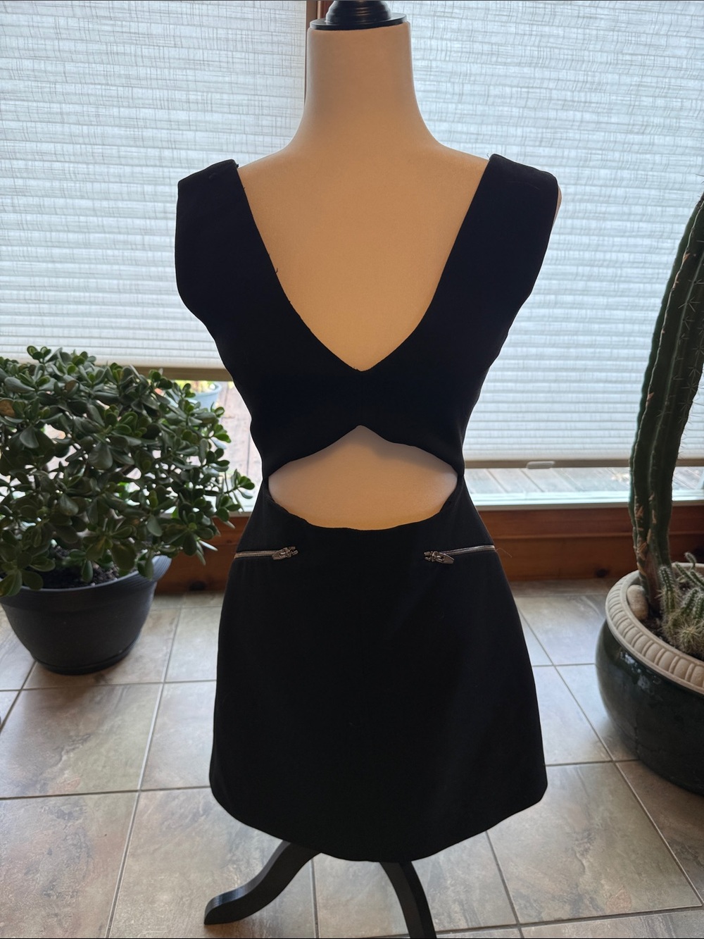 Black Cutout Mini Dress from Zara